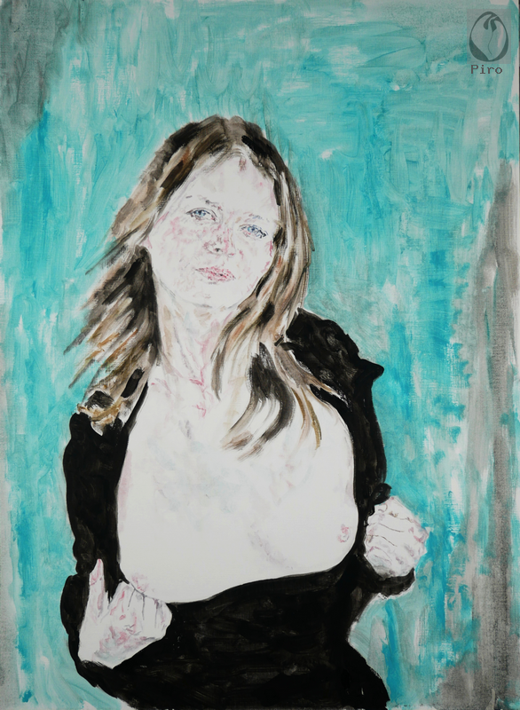 oil on paper - olio su carta di Piro